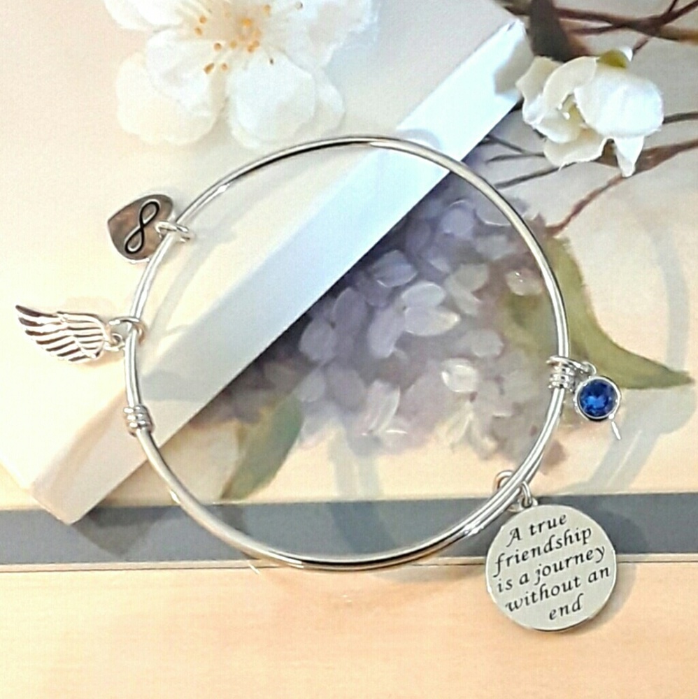 NEW Sterling True Friendship Charm Bracelet - Picture 2 of 8